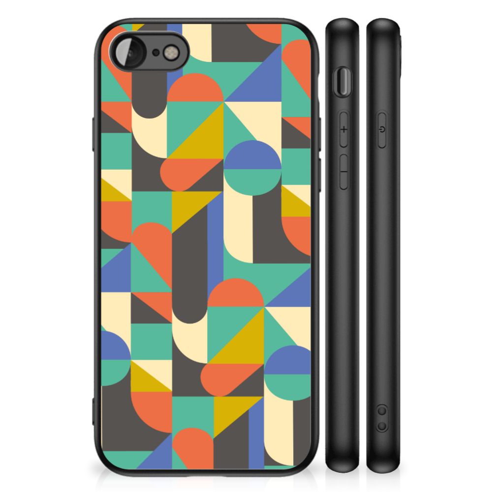 iPhone SE 2022 | SE 2020 | 7/8 Back Case Funky Retro, kleurrijk design en bescherming voor Apple iPhone.