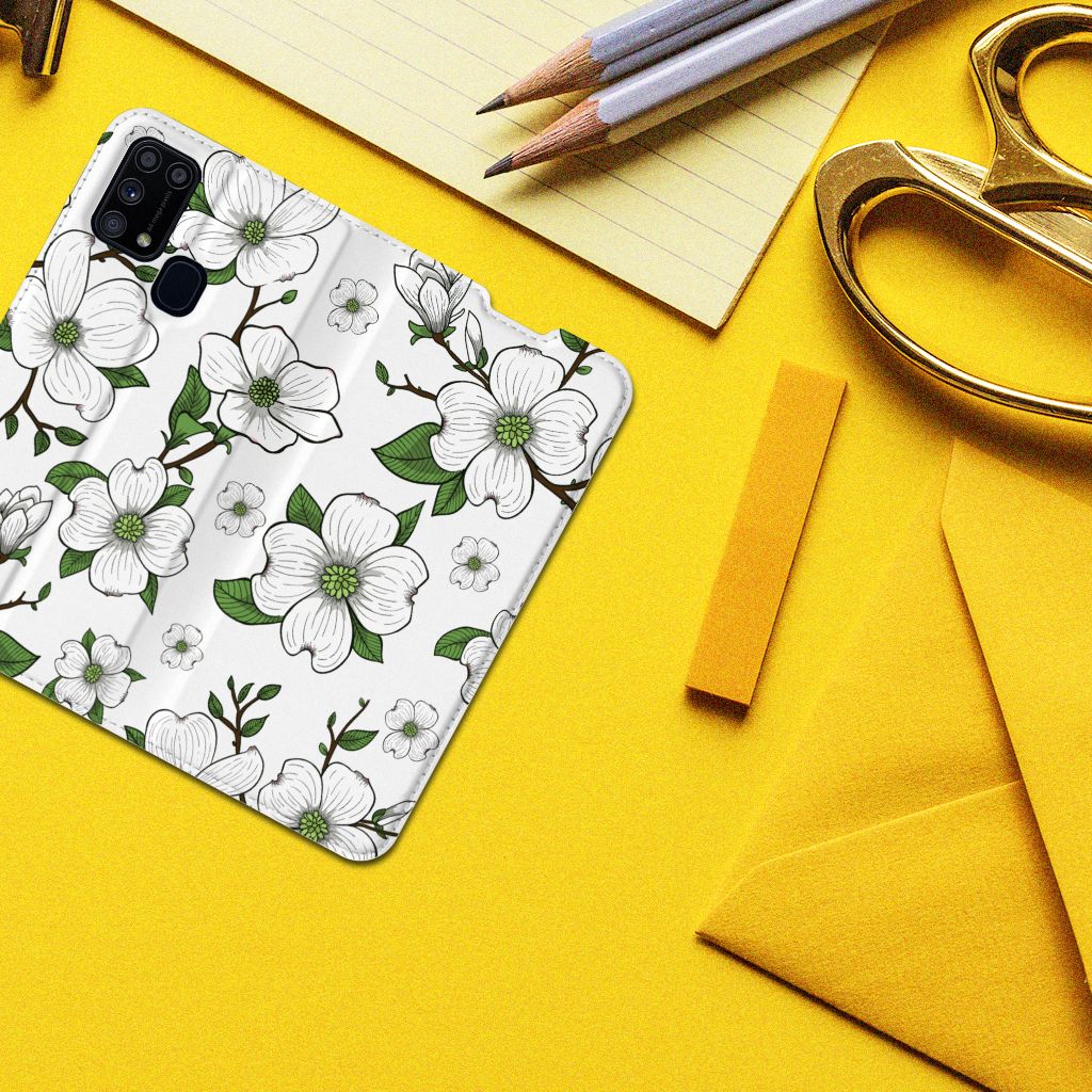 Samsung Galaxy M31 Smart Cover Dogwood Flowers - B2C Telecom