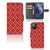 iPhone 12 | 12 Pro (6.1") Telefoon Hoesje Batik Rood