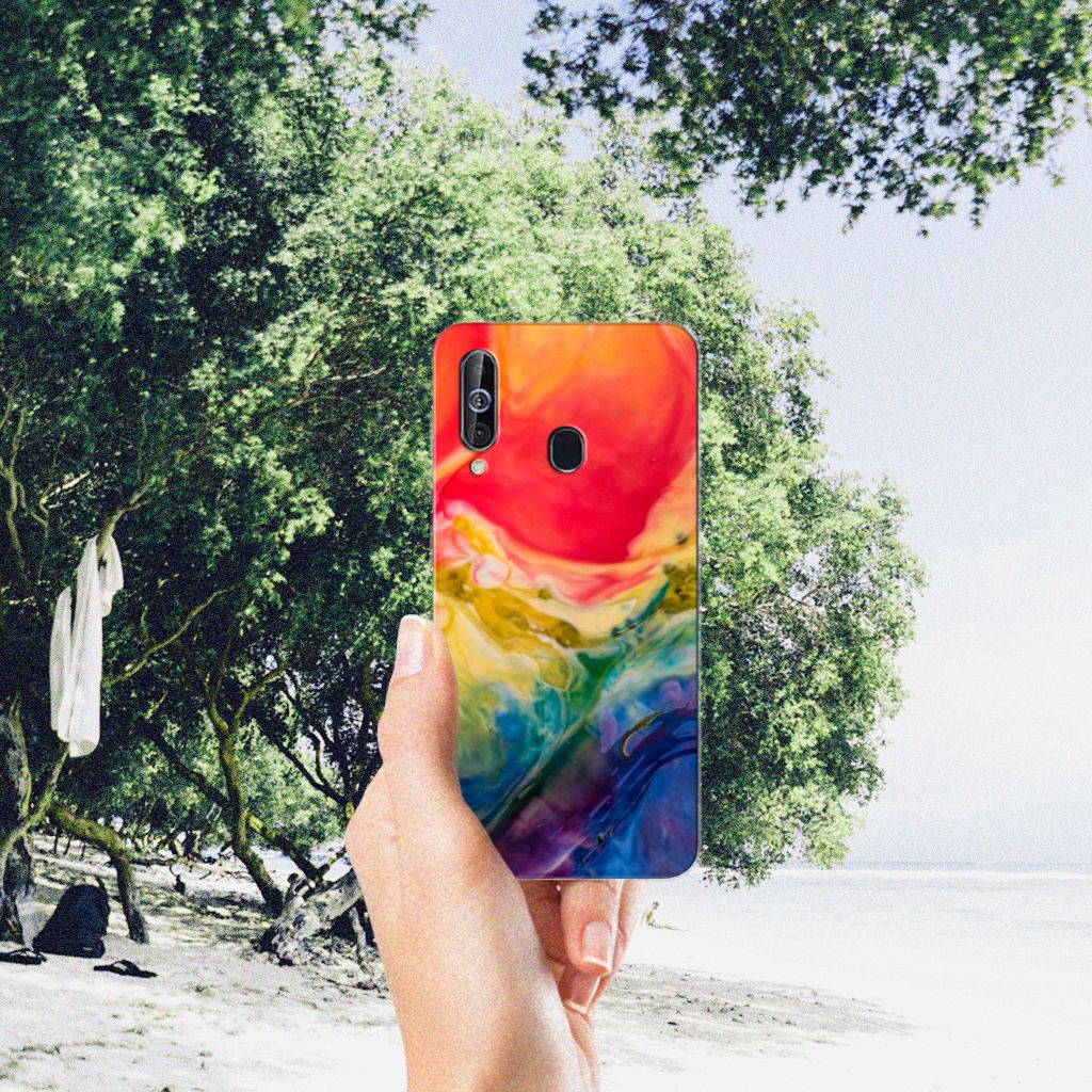 Hoesje maken Samsung Galaxy A60 Watercolor Dark