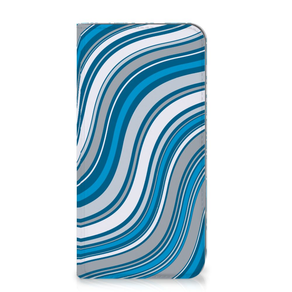 Apple iPhone Xs Max Hoesje met Magneet Waves Blue
