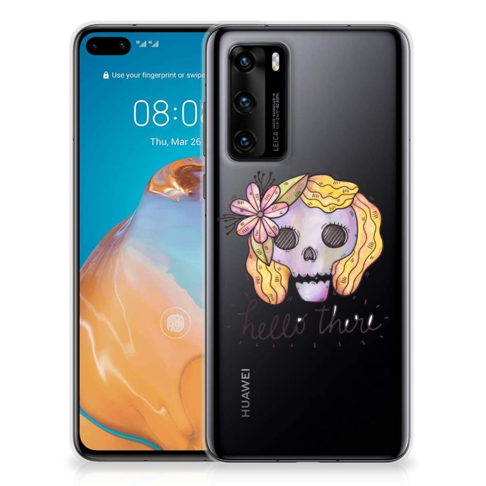 Silicone Back Case Huawei P40 Boho Skull B2C Telecom
