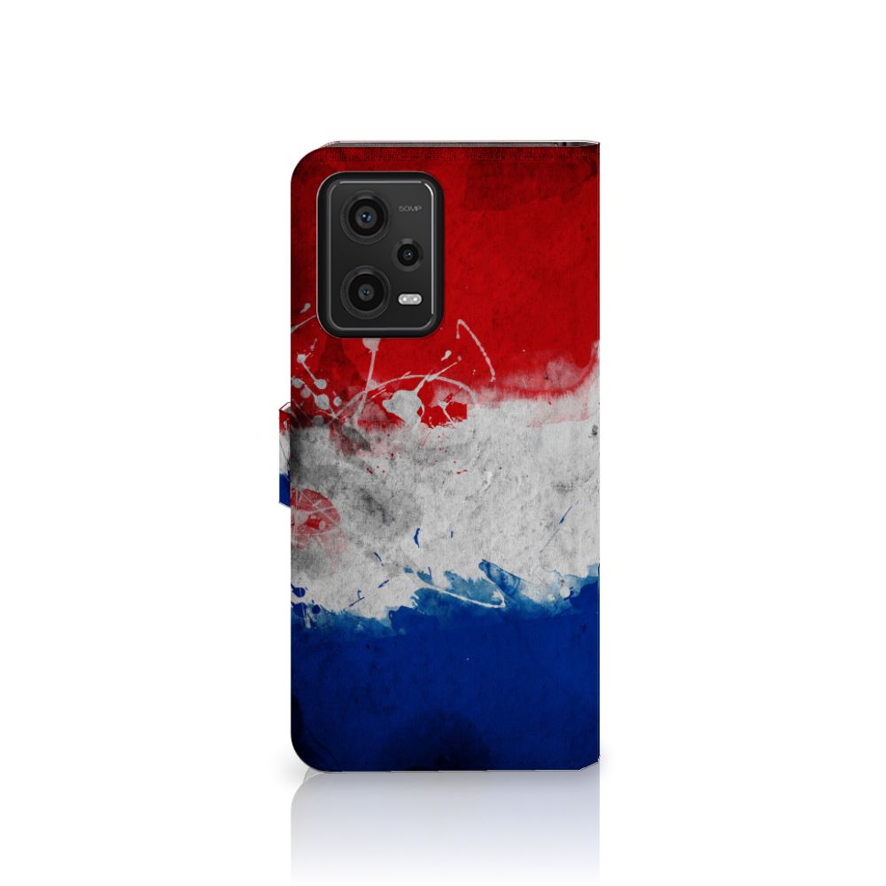 Xiaomi Redmi Note 12 5G | Poco X5 Bookstyle Case Nederland met Nederlandse vlag ontwerp