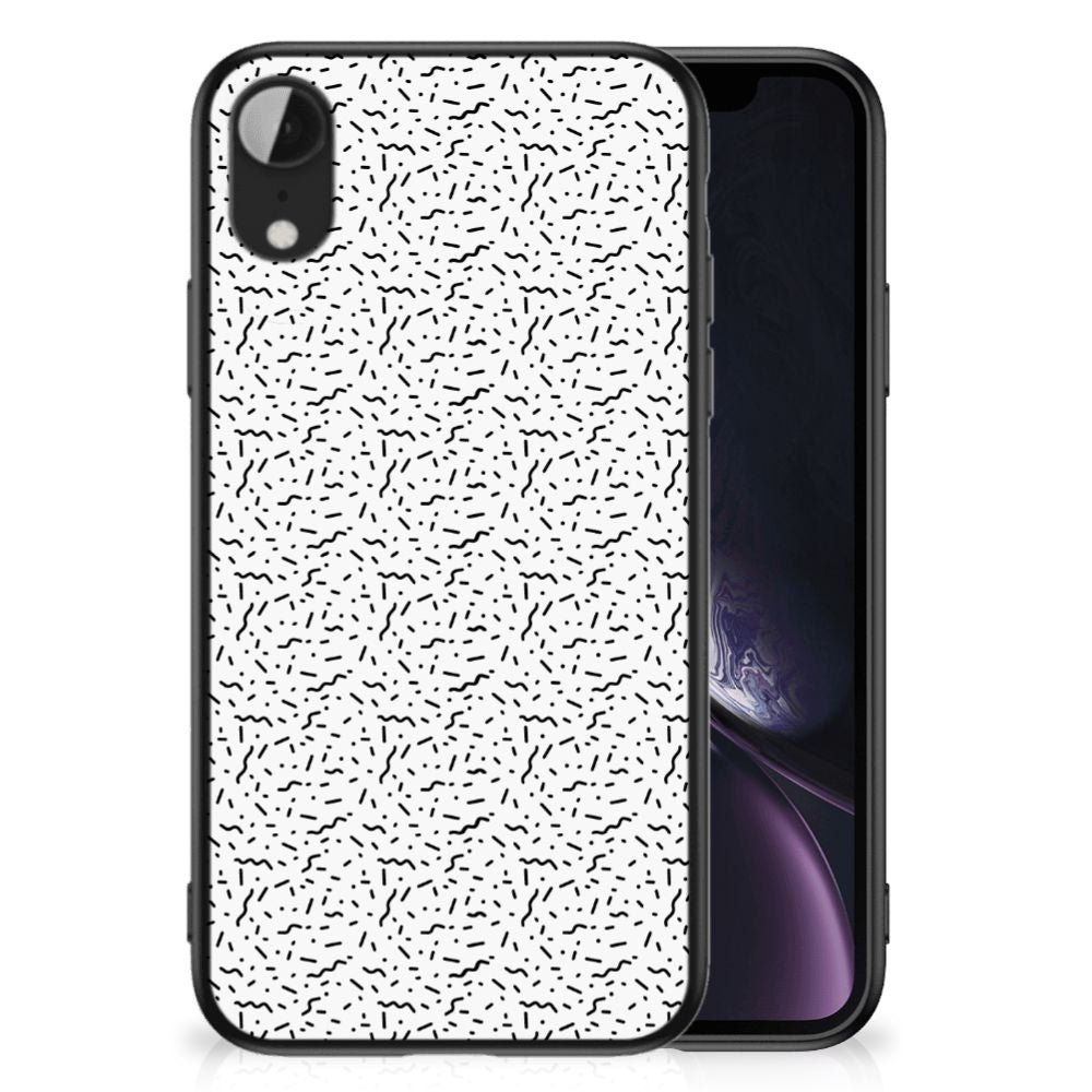 Apple iPhone XR Back Case Stripes Dots