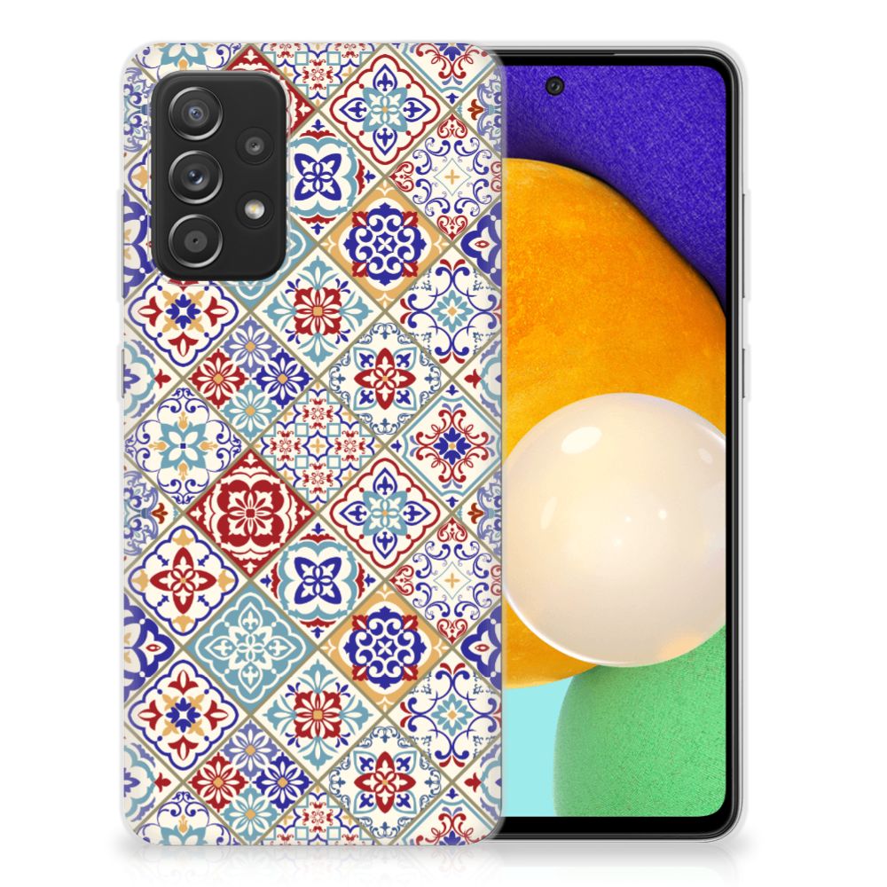 Samsung Galaxy A52 (5G/4G) TPU Siliconen Hoesje Tiles Color