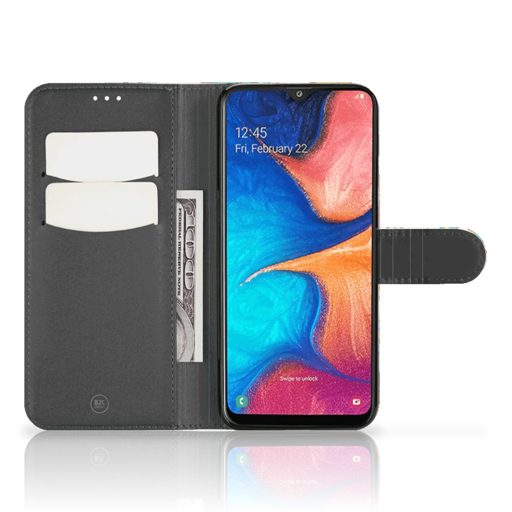 Samsung Galaxy A30 Telefoonhoesje met Pasjes Vrolijke Uilen
