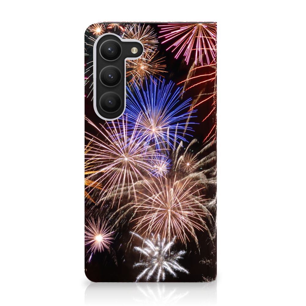 Samsung Galaxy S23 Hippe Standcase Vuurwerk - B2C Telecom