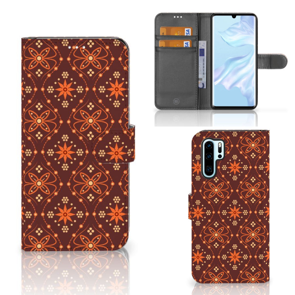 Huawei P30 Pro Telefoon Hoesje Batik Brown