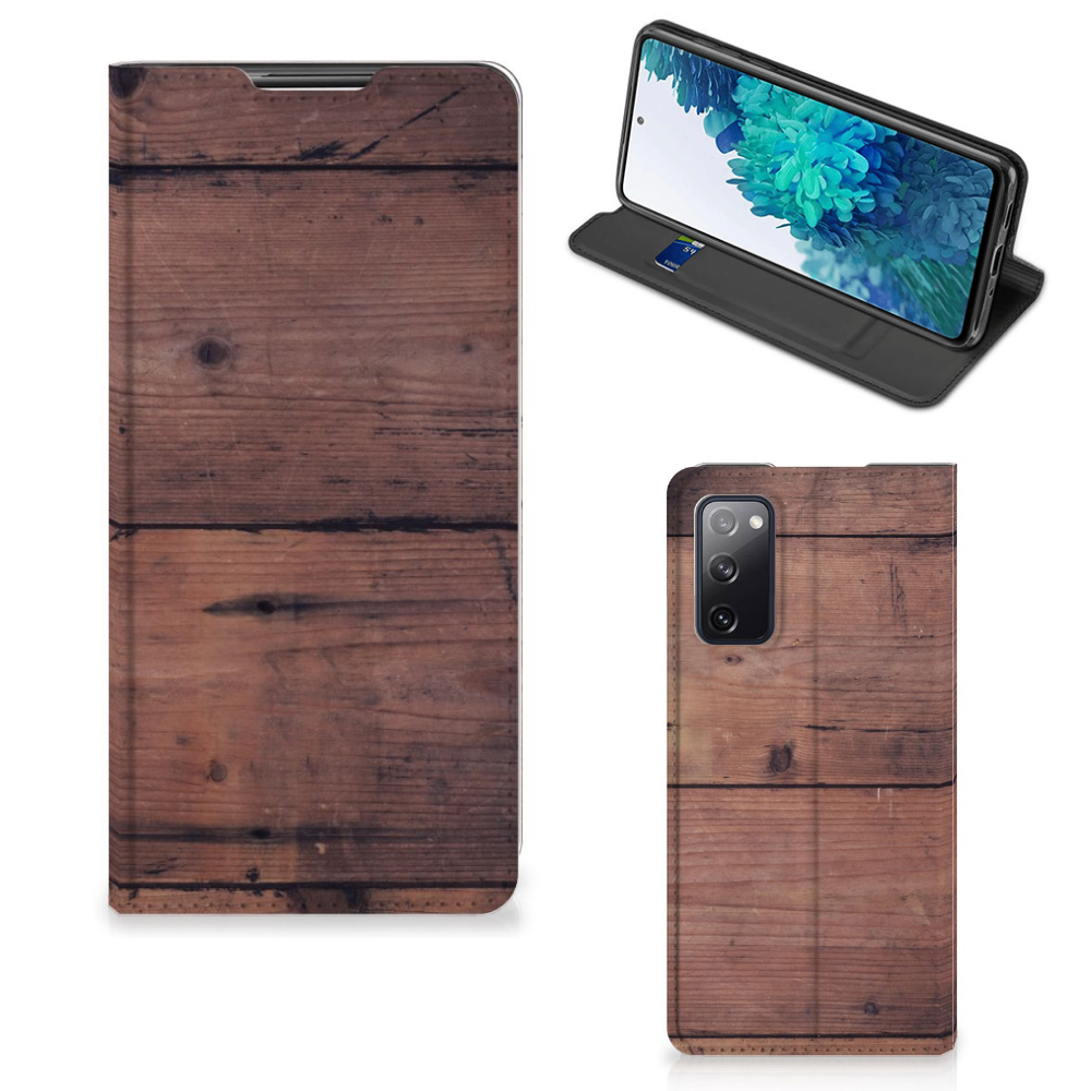 Samsung Galaxy S20 FE Book Wallet Case Old Wood - B2C Telecom