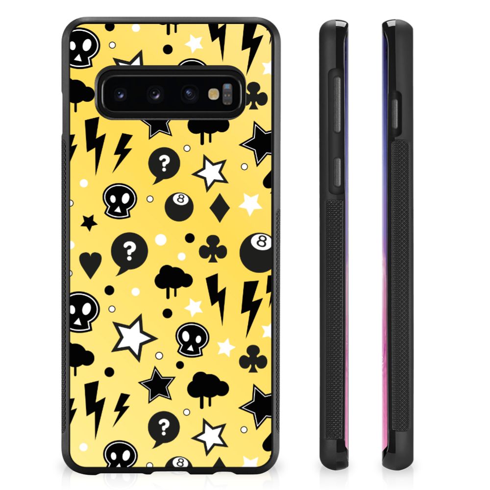 Mobiel Case Samsung Galaxy S10+ Punk Geel