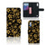 Samsung Galaxy M10 Hoesje Gouden Bloemen