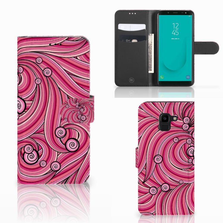 Samsung Galaxy J6 2018 Hoesje Swirl Pink