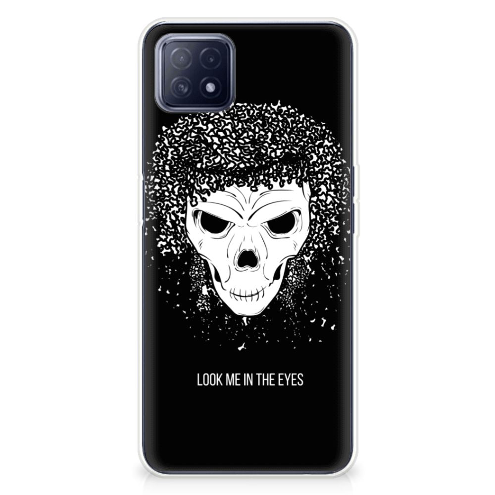 Silicone Back Case OPPO A53 5G | OPPO A73 5G Skull Hair