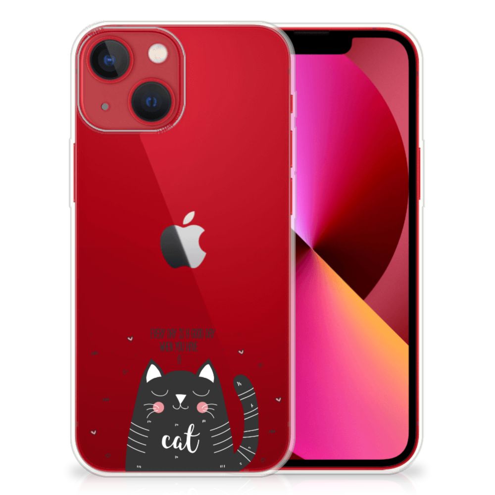 Apple iPhone 13 Telefoonhoesje met Naam Cat Good Day B2C Telecom