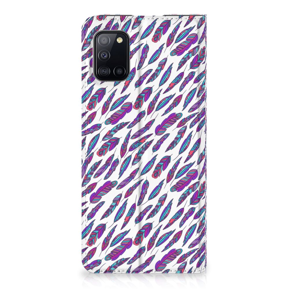 Samsung Galaxy A31 Hoesje met Magneet Feathers Color - B2C Telecom