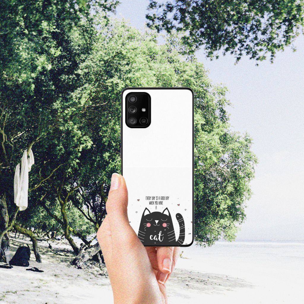Samsung Galaxy A71 Hoesje Cat Good Day B2C Telecom