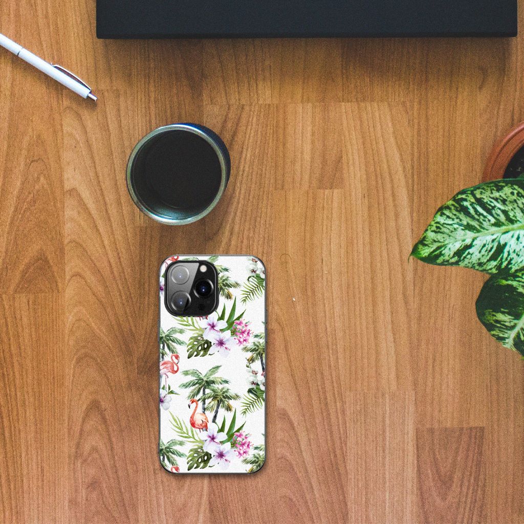 iPhone 14 Pro Max Dierenprint Telefoonhoesje Flamingo Palms B2C Telecom