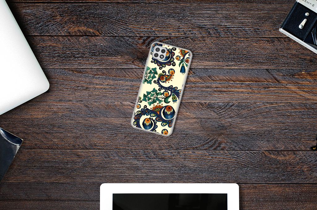 Siliconen Hoesje Samsung Galaxy A22 5G Barok Flower B2C Telecom