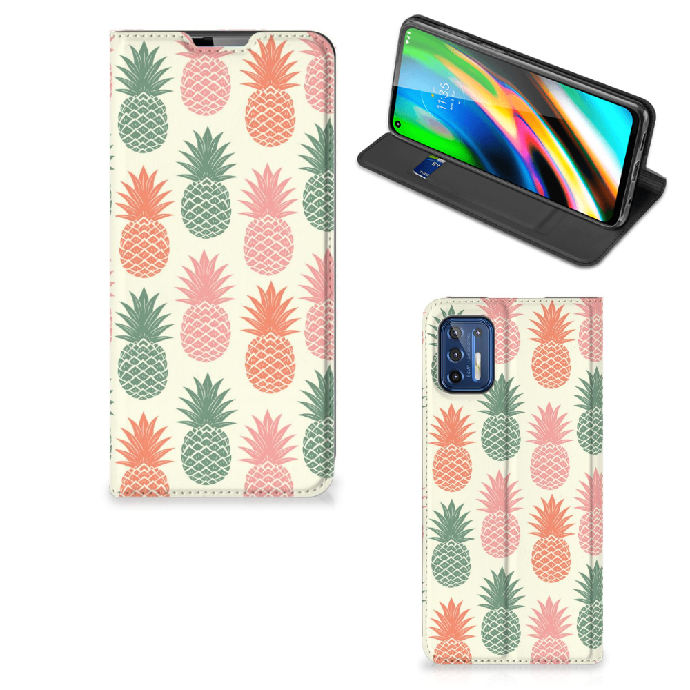 Motorola Moto G9 Plus Flip Style Cover Ananas - B2C Telecom
