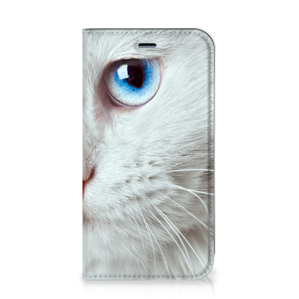 Apple iPhone 11 Hoesje maken Witte Kat