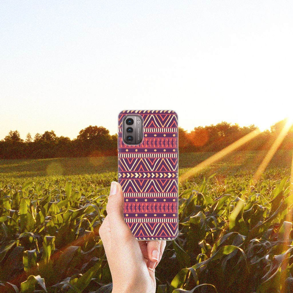 Nokia G21 | G11 TPU bumper Aztec Paars