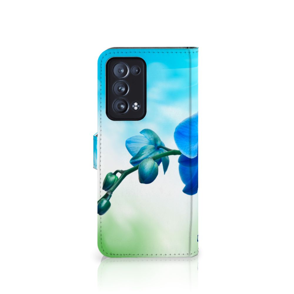 OPPO Reno 6 Pro Plus 5G Hoesje Orchidee Blauw - Cadeau voor je Moeder