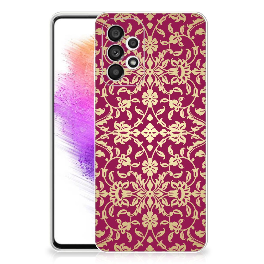 Siliconen Hoesje Samsung Galaxy A73 5G Barok Pink B2C Telecom