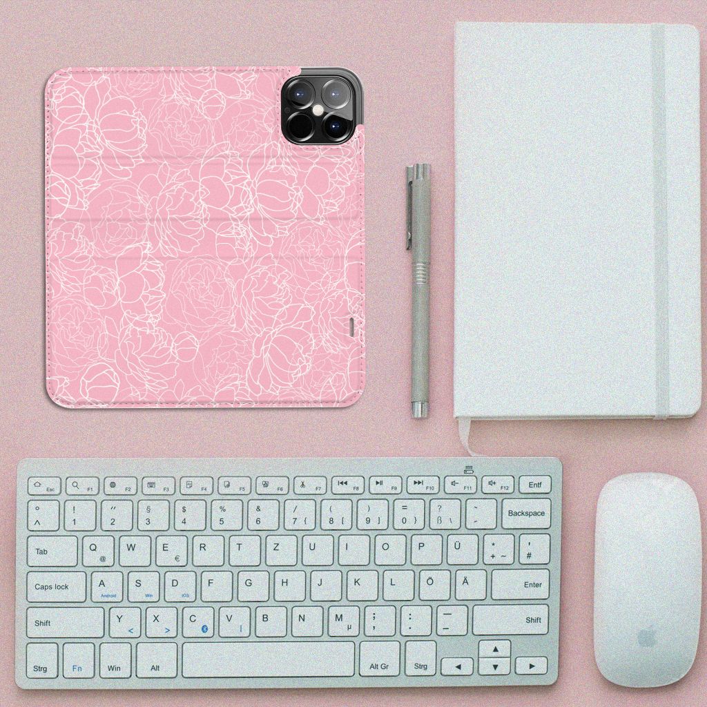 iPhone 12 Pro Max Smart Cover White Flowers - B2C Telecom