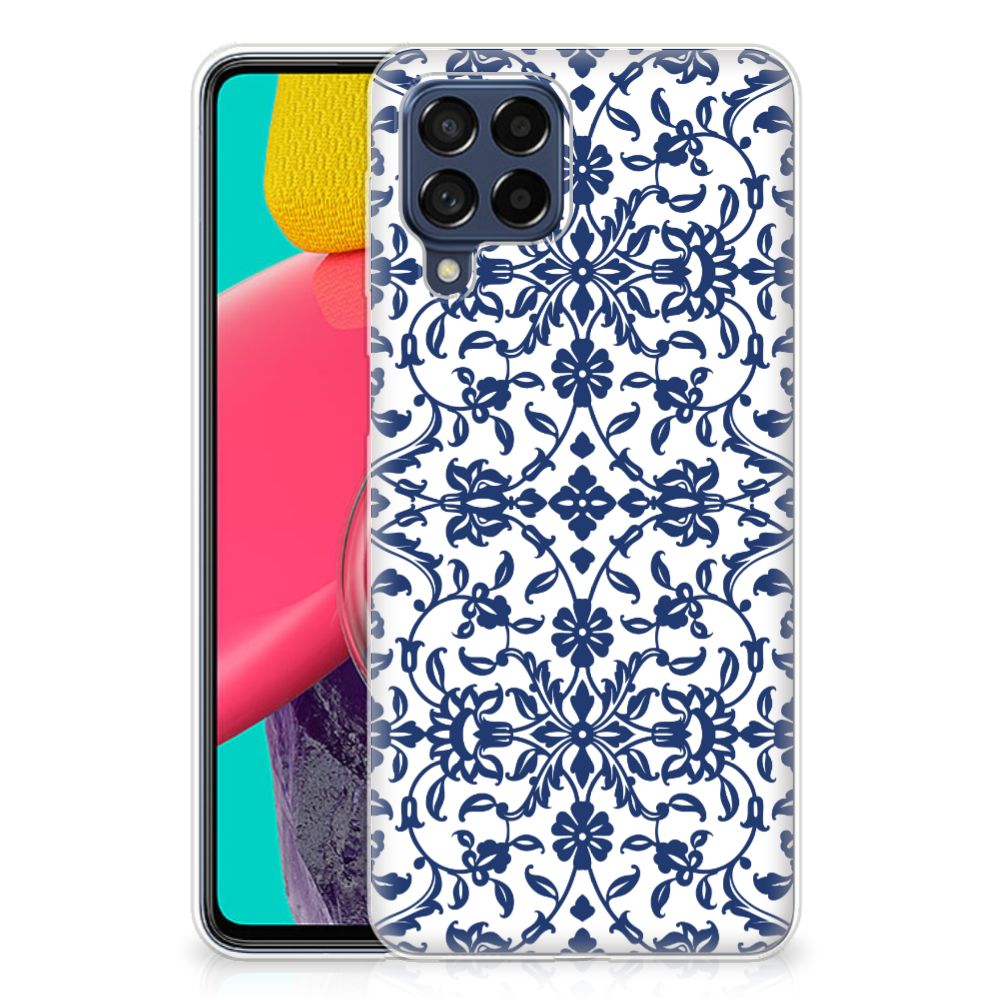 Samsung Galaxy M53 TPU Case Flower Blue B2C Telecom