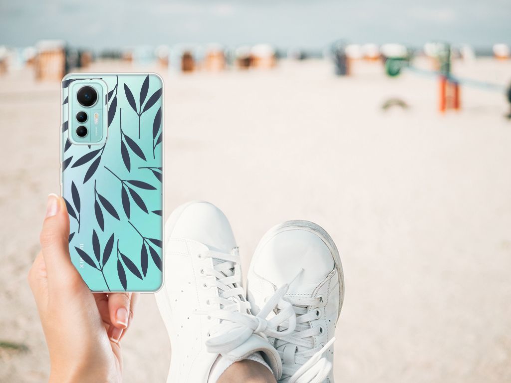 Xiaomi 12 Lite TPU Case Leaves Blue B2C Telecom