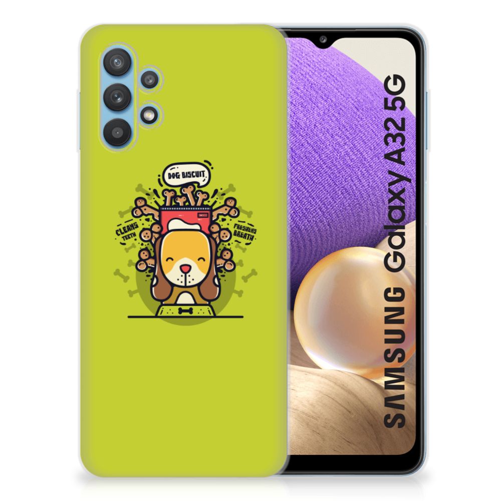 Samsung Galaxy A32 5G Telefoonhoesje met Naam Doggy Biscuit