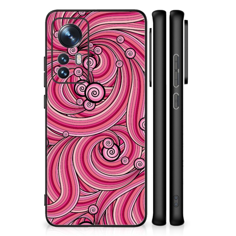 Xiaomi 12 | 12X Leuk Telefoonhoesje Swirl Pink