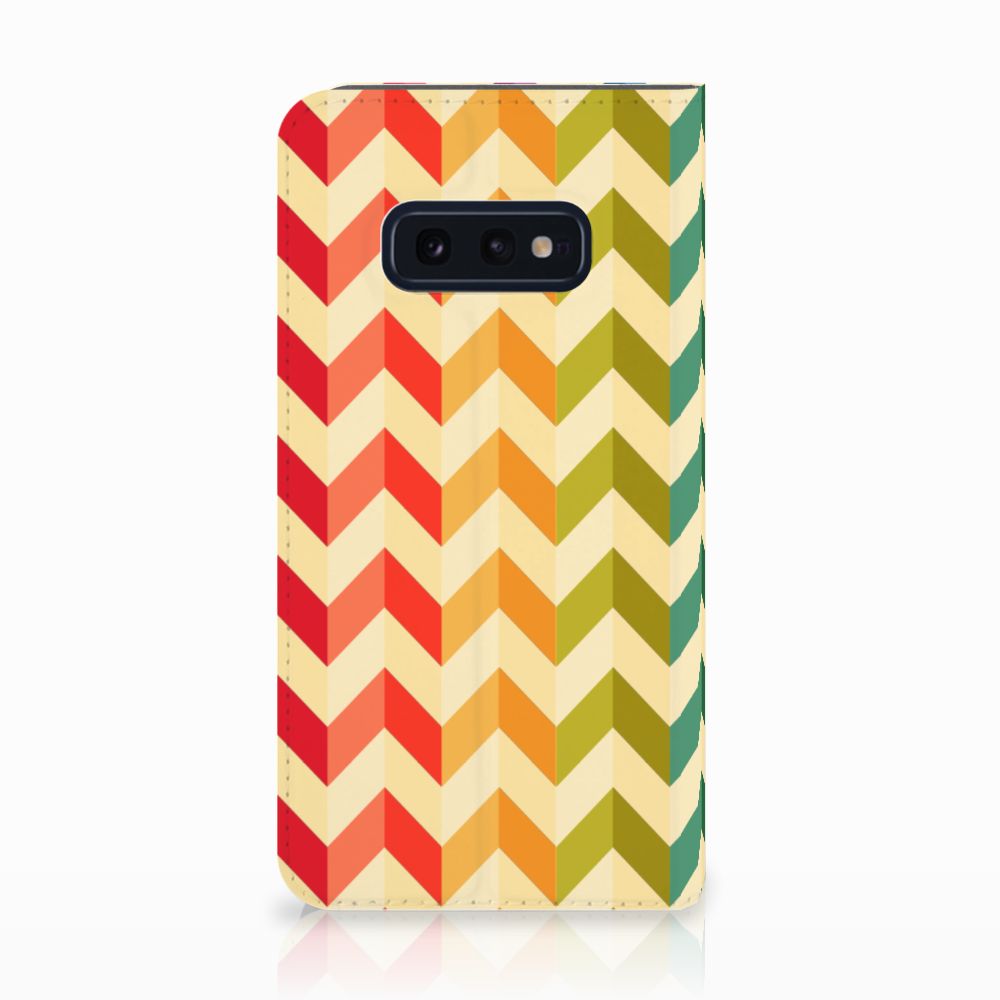 Samsung Galaxy S10e Hoesje met Magneet Zigzag Multi Color