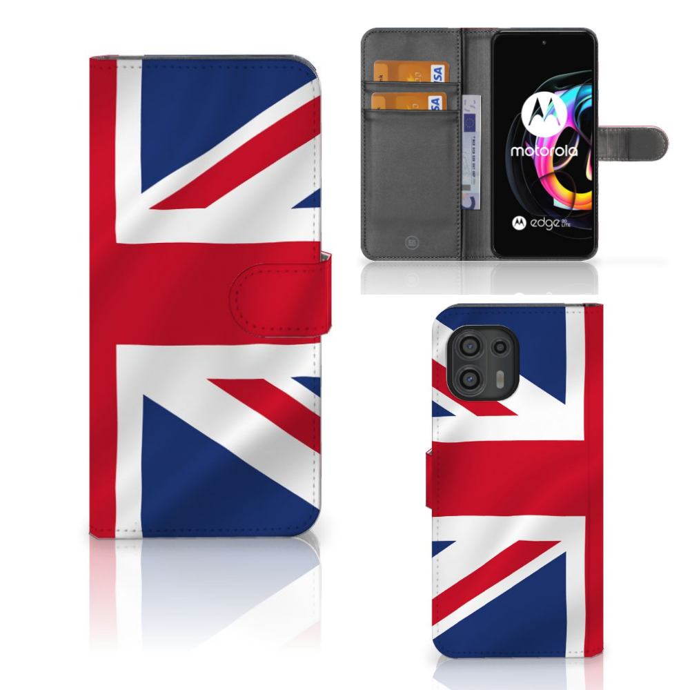 Motorola Edge 20 Lite Bookstyle Case Groot-Brittannië