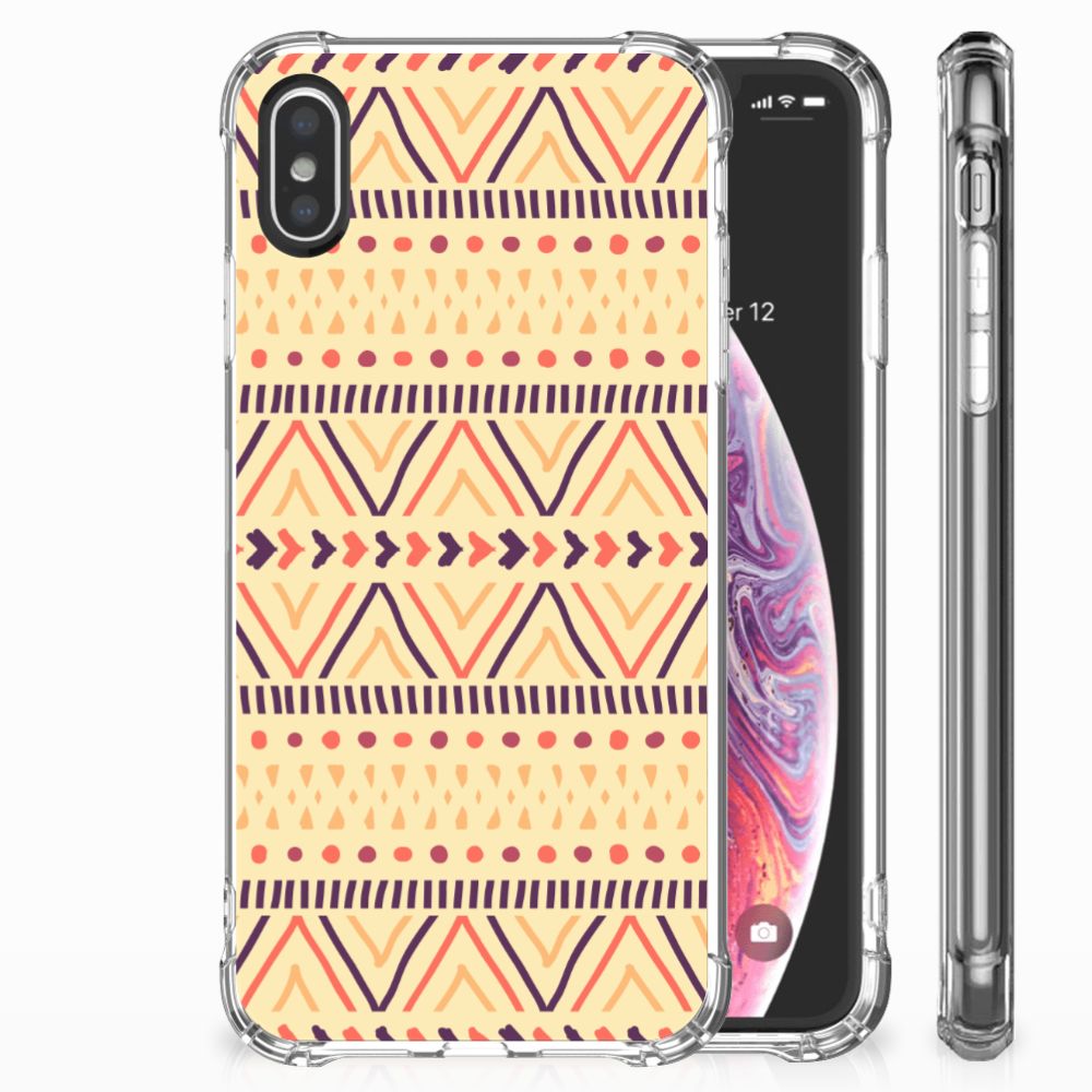 Apple iPhone X | Xs Doorzichtige Silicone Hoesje Aztec Yellow