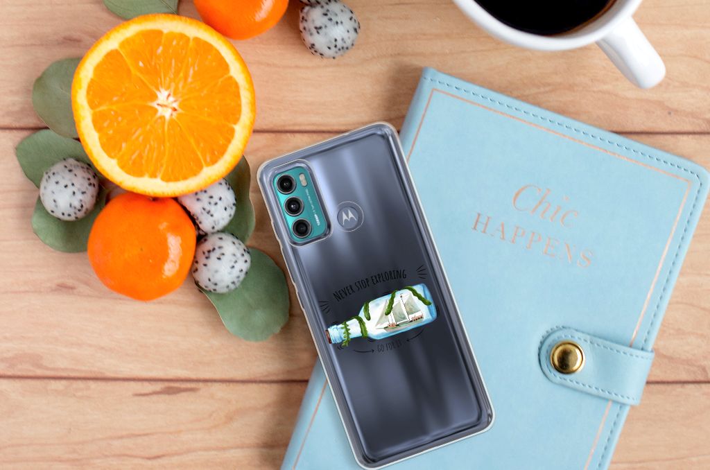 Motorola Moto G60 Telefoonhoesje met Naam Boho Bottle B2C Telecom