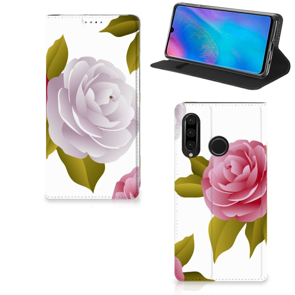 Huawei P30 Lite New Edition Smart Cover Roses