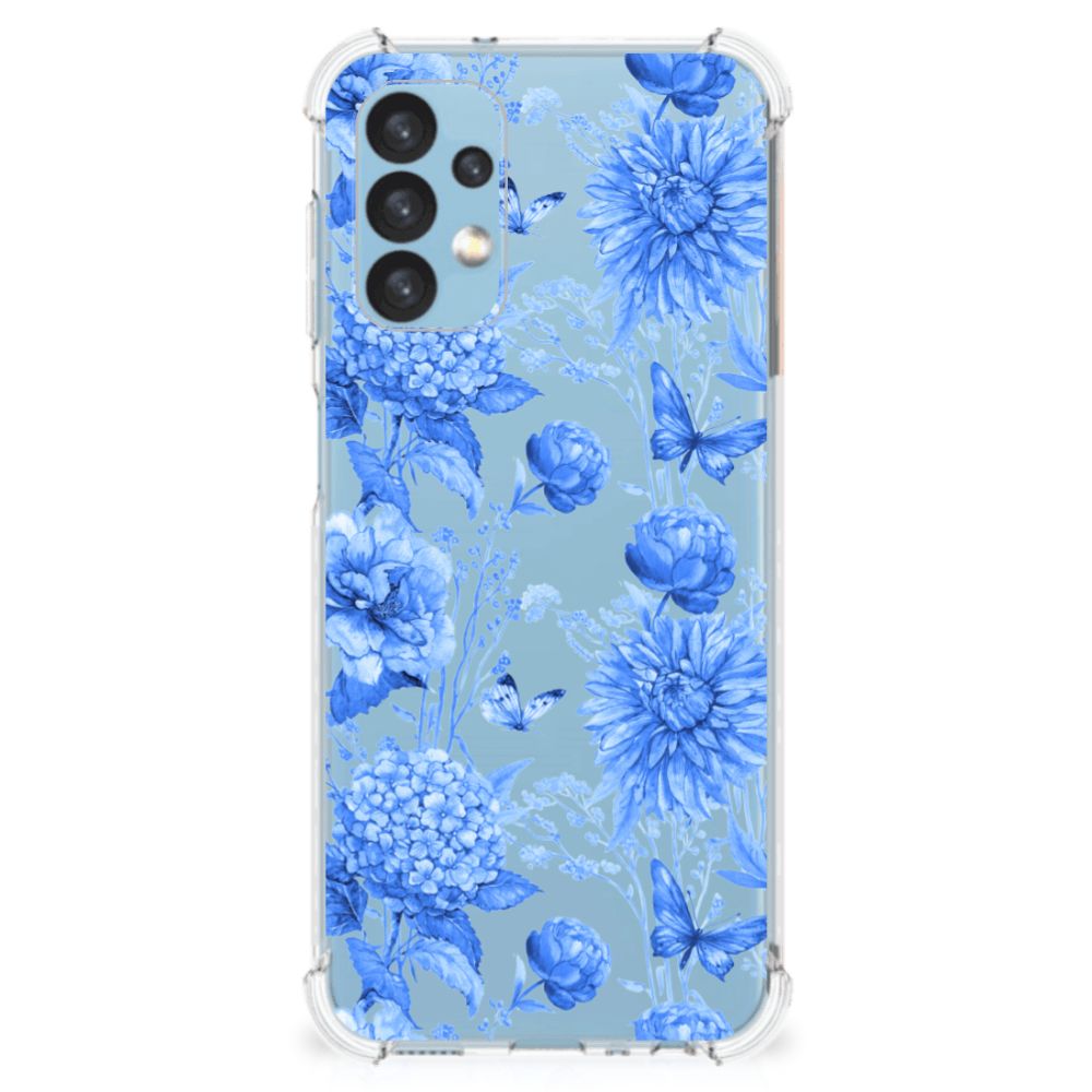Case voor Samsung Galaxy A13 (4G) Flowers Blue B2C Telecom