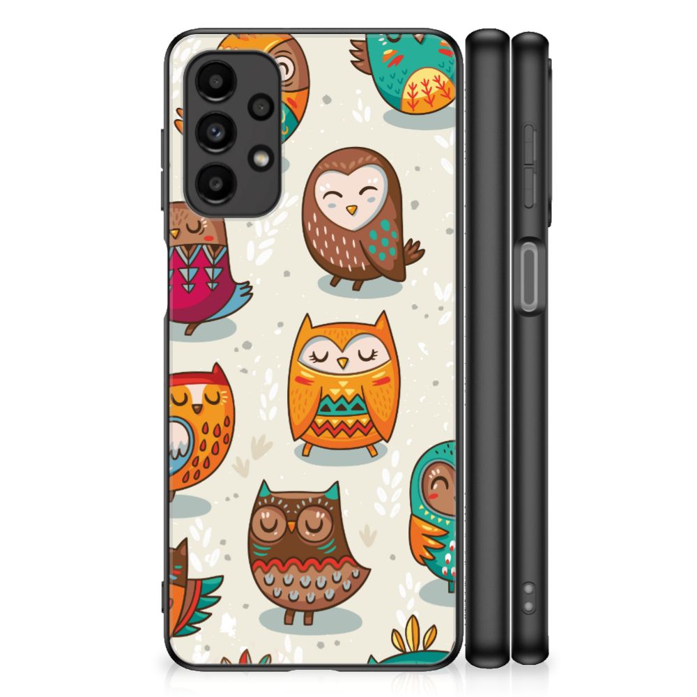 Samsung Galaxy A13 4G Dierenprint Telefoonhoesje Vrolijke Uilen B2C Telecom