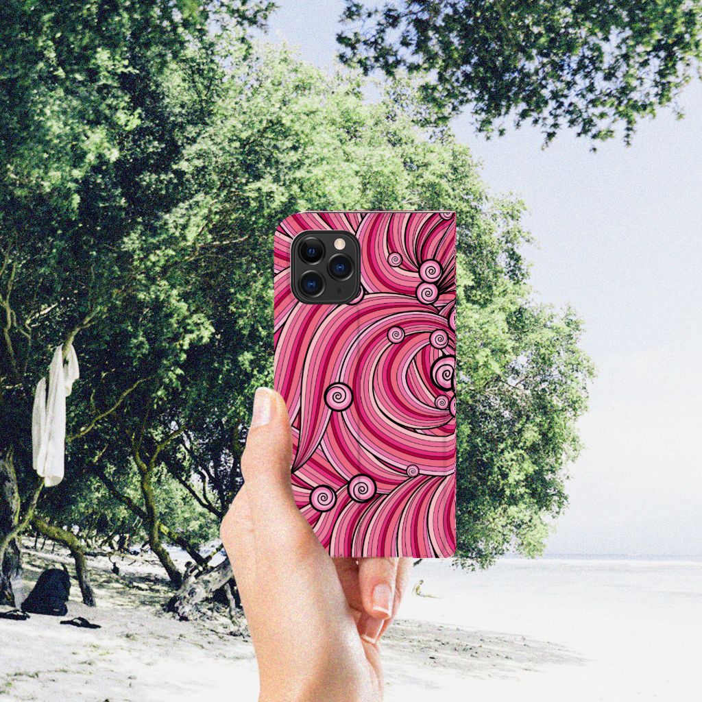 Apple iPhone 11 Pro Bookcase Swirl Pink
