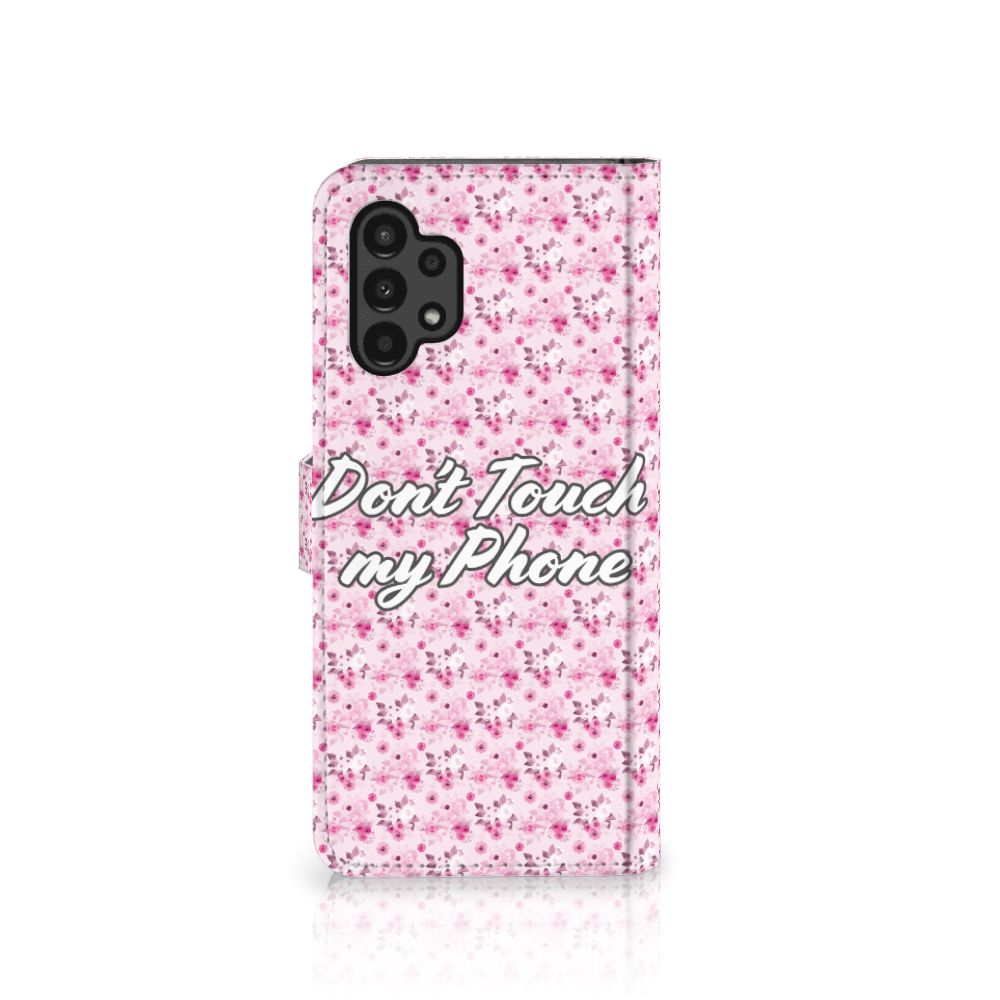 Samsung Galaxy A13 (4G) Portemonnee Hoesje Flowers Pink DTMP