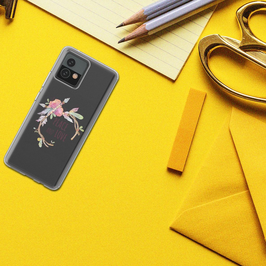 Motorola Moto G72 Telefoonhoesje met Naam Boho Text B2C Telecom
