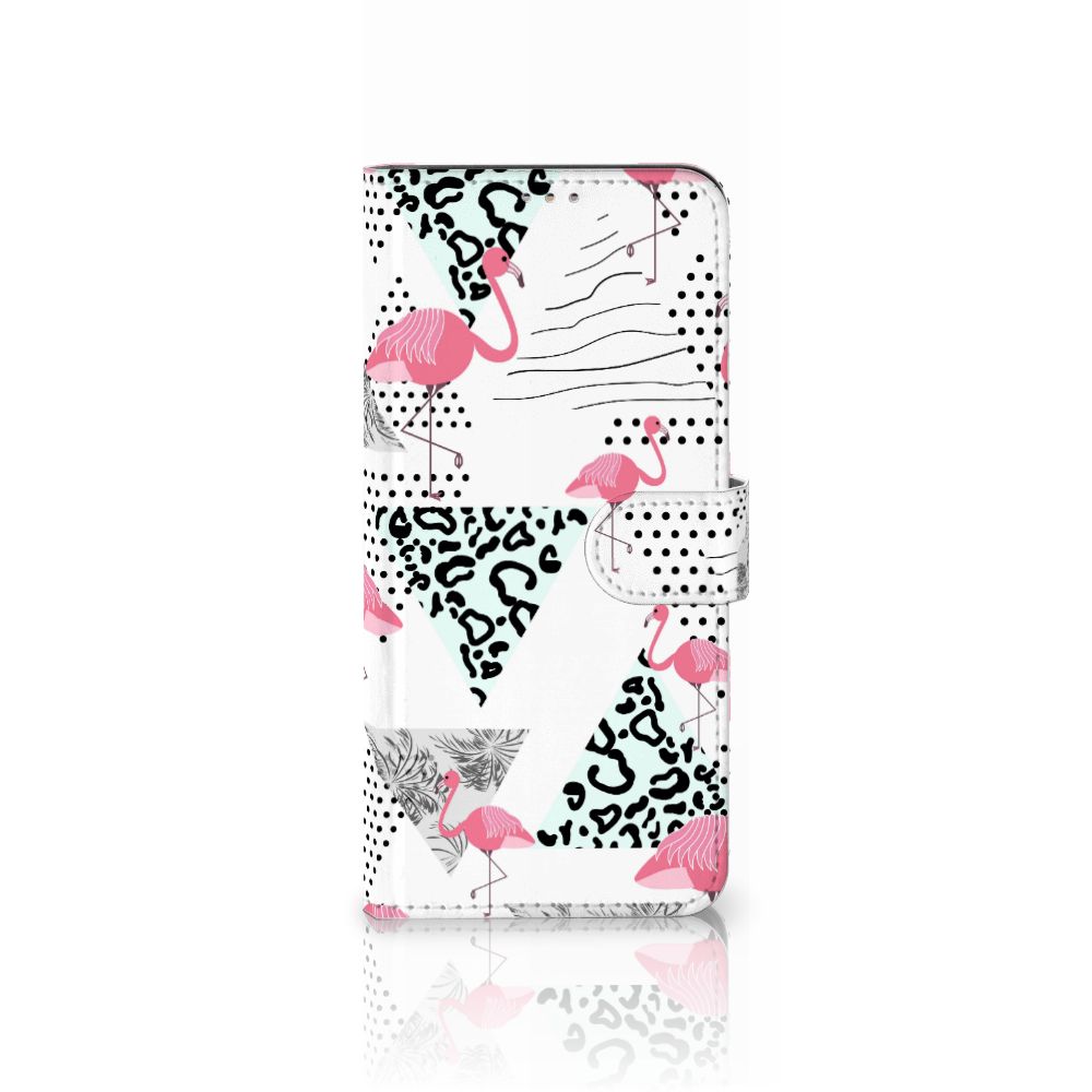Motorola Moto G60 Telefoonhoesje met Pasjes Flamingo Triangle