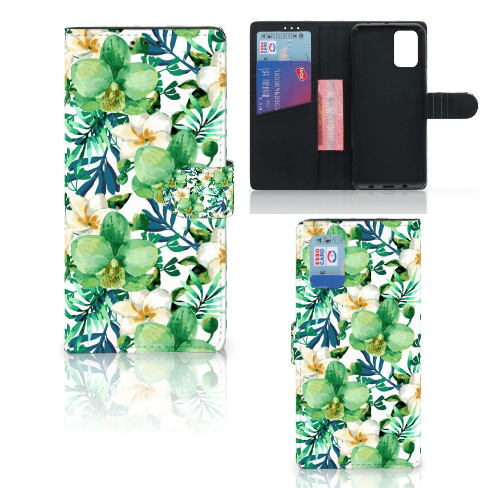 Samsung Galaxy A02s | M02s Hoesje Orchidee Groen