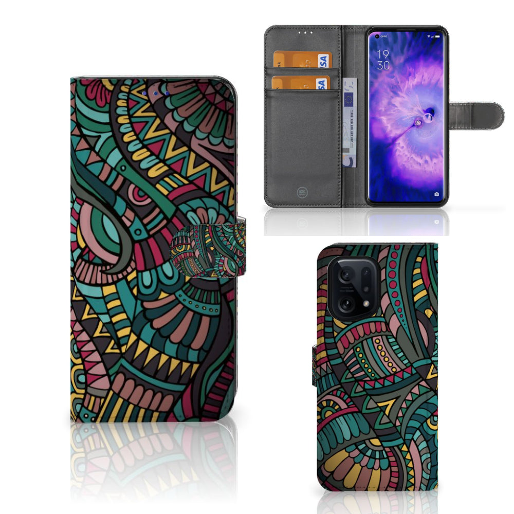 OPPO Find X5 Telefoon Hoesje Aztec