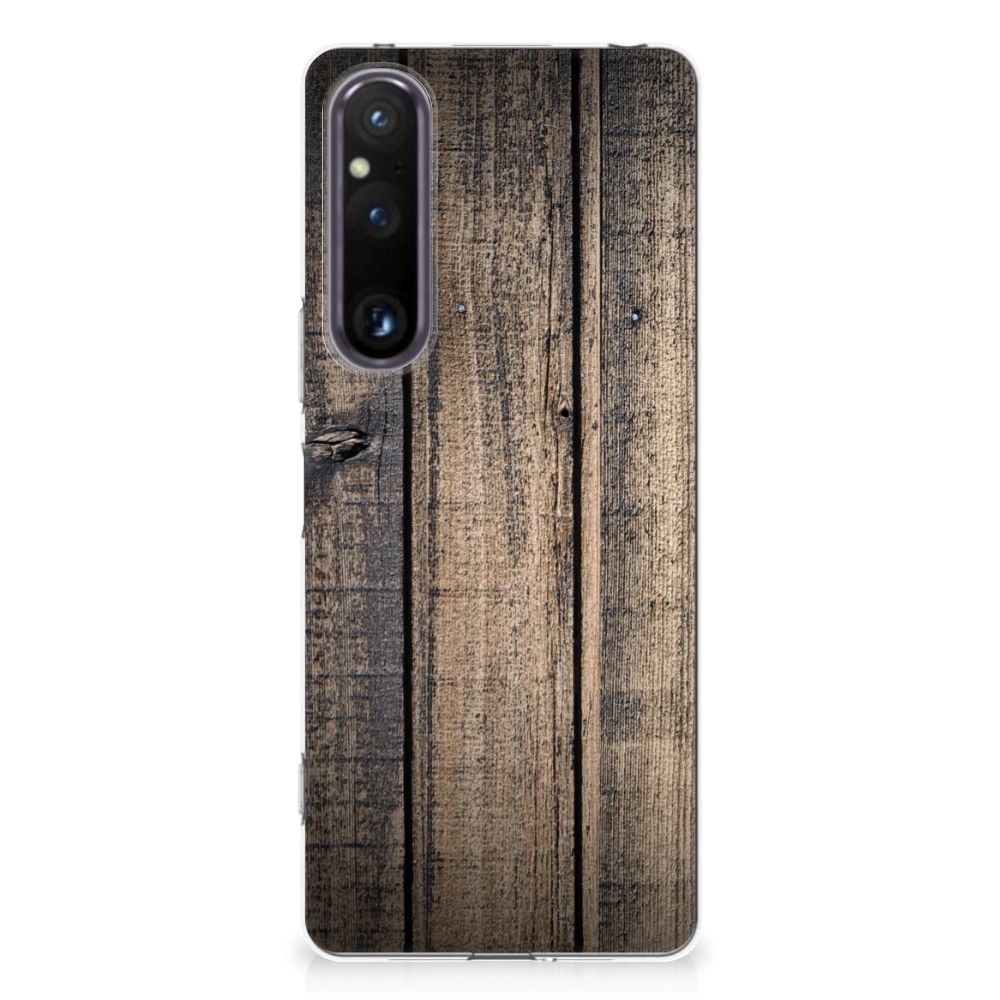 Sony Xperia 1 V Bumper Hoesje Steigerhout