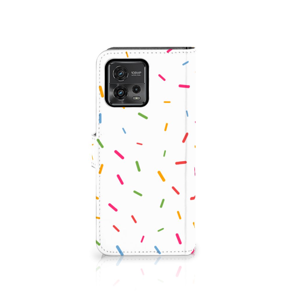 Motorola Moto G72 Book Cover Donut Roze