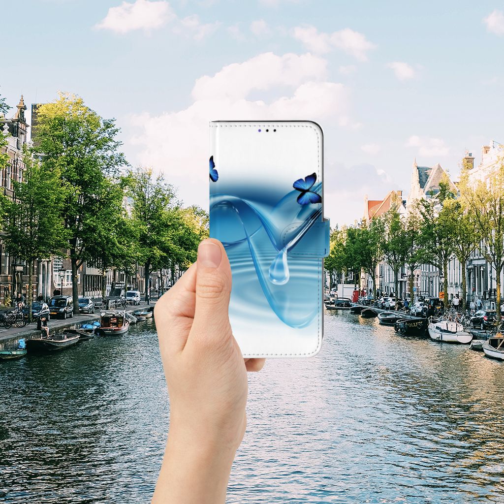 Samsung Galaxy A22 5G Telefoonhoesje met Pasjes Vlinders
