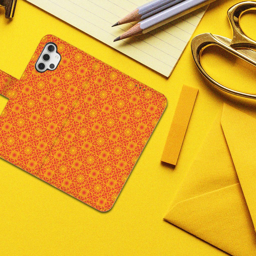 Samsung Galaxy A32 4G Telefoon Hoesje Batik Oranje