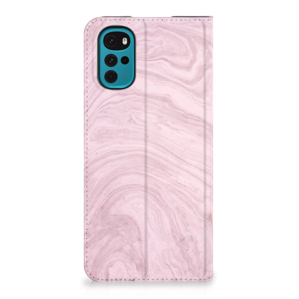 Motorola Moto G22 Standcase Marble Pink - Origineel Cadeau Vriendin - B2C Telecom